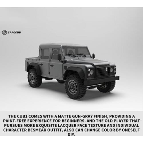 CAPO 1/18 Metal Chassis Crawler Car RC Model KIT 2Speed Gearbox Differential DIY TH18250-SMT5