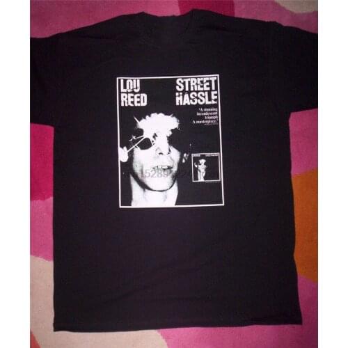 LOU REED T-SHIRT. Velvet Underground Street Hassle. Short-sleeved Tee Tshirt