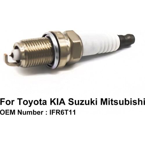 COWTOTAL Iridium Spark Plug for Toyota Highlander Previa KIA Carnival Mitsubishi Pajero Suzuki Jimny OE IFR6T11 ( Pack of 4 )