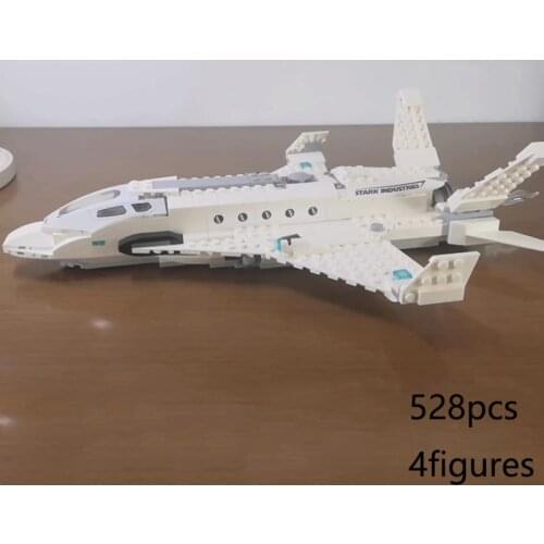 Stark Jet and the Drone Attack Building Blocks Super hero Movie Serices Model classic Set Bricks Toy birthday gifts for children