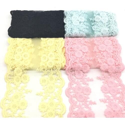 1yard/lot Soft Cotton Lace 11cm Width Water Soluble Embroidery Clothing Accessories DIY Handmade Wedding&Dress Lace Patchwork
