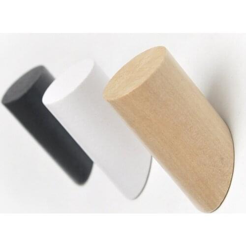 Natural Wooden Hooks Small Hanger Key Holder Wall Mounted Bathroom towel Rack Hat Scarf Handbag Storage For Kithen Organizer