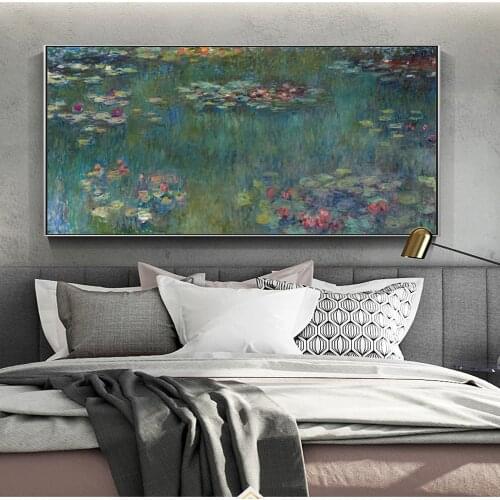 Monet Water Lilies Canvas Art Paintings Reproductions Impressionist Flower Wall Posters And Prints Picture For Living Room Decor