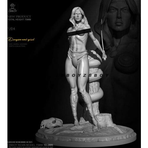 75mm Resin model kits DIY figure self-assemlbed TD-2805