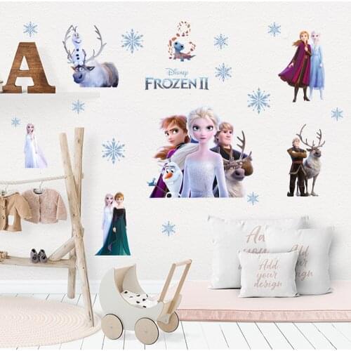 Disney Frozen Princess Growth Chart Wall Stickers For Kids Rooms Home Decor Elsa And Anna Height Measure Wall Decals Pvc Mural