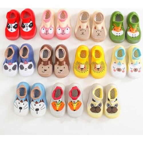Toddler First Walkers Boy Soft Sole Rubber Outdoor Baby Shoes Unisex Baby Shoes First Shoes Cute Animal Baby Booties Anti-slip