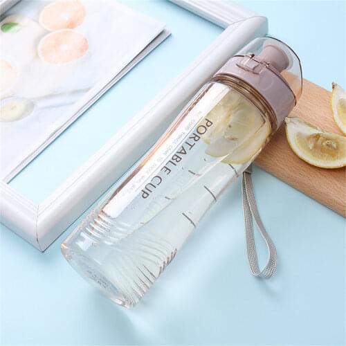 520ml Plastic Portable Water Bottles for Girls Kids Fashion Durable High Heat Resistant BPA Free Tea Mug Outdoor Sport Camping