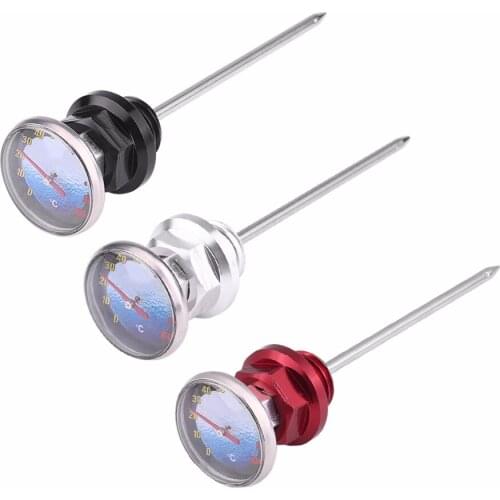 Aluminum Alloy Motorcycle Oil Dipstick Temperature for 125cc Motocross Motorbike Black/ Silver/ Red Colors Optional New