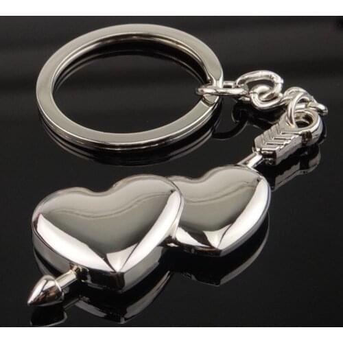 RE Couple Creative Heart Shape Keychain Car Pendant Key chain Zinc Alloy Keyfob Key Ring Valentines Day romantic Lover Gift D13