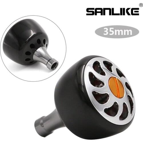 SANLIKE Reel Handle Knob For S A handle D S handle rotating reel bait reel hard aluminum Fishing accessories