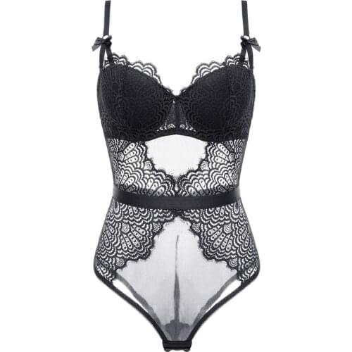 Sexy Corset Lace Bustier Women 2020 Hollow Out Lace Bodysuit Halter Jumpsuit Charming Lingerie Gothic Corset