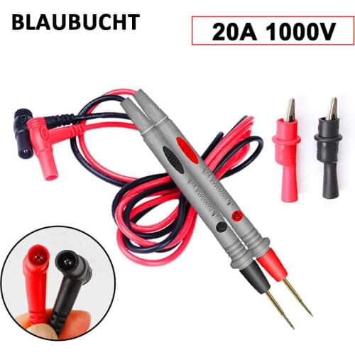 Silicone 20A 1000V Probe Test Leads Pin for Digital Multimeter Needle Tip Multi Meter Tester Lead Probe Wire Pen Cable Newest