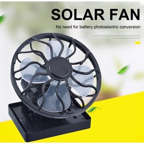 Solar Fan Cooling Desktop Mini Portable Clip Fan Outdoor Travel Solar Electric Fan Adjustable Hands Free Personal Air Cooler