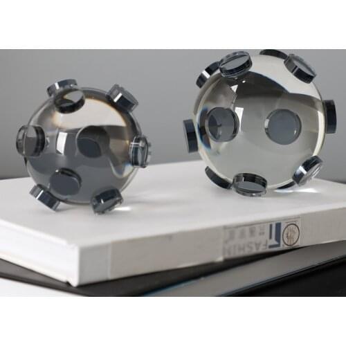 Light Luxury Glass Ornaments Creative Planet Crystal Glass Ball Transparent Small Jewelry Table Home Soft Furnishings Gift