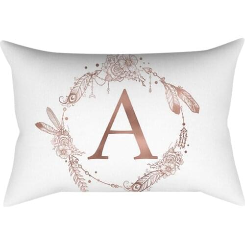 Tops 30x50 Englisch Alphabet Letter Printed pillowcases Room Decor Accessories Cushion Case Home Car Pillow Cover дакимакура