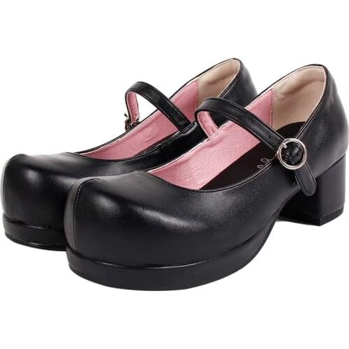 Angelic imprint handmade woman mori girl lolita cosplay shoes lady mid heels pumps women princess dress party shoes 4.5cm 33-47