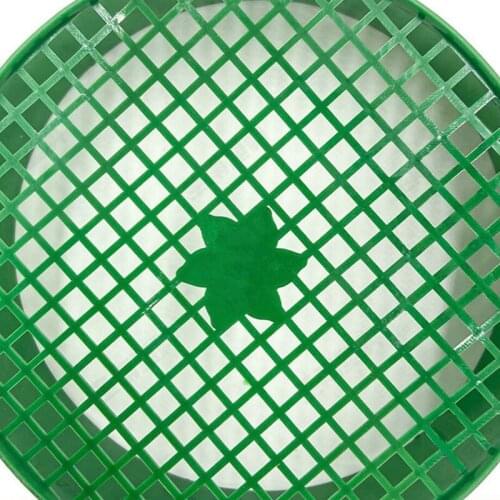 Green Round Garden Sieve Plastic Riddle Stone Sand Seedling Mesh Sieve Garden Tools for Compost Soil Stone Mesh Garden