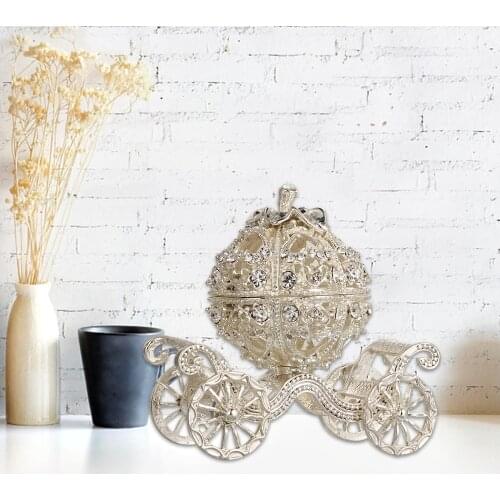 1pc Durable Jewelry Box Delicate Carriage Adornment Pumpkin Carriage Ornament Carriage Crafts Crown Adornment for Home Room