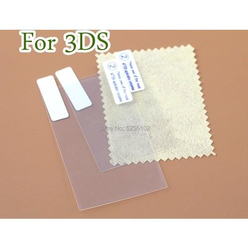 10sets 2in1 Top Bottom HD Clear Protective Film Surface Guard Cover for Nintendo 3DS LCD Transparent Screen Protector Skin