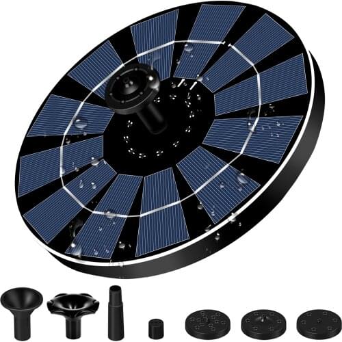 2.5W Decorative Solar Water Fountain Floating Solar Fountain Pool Pond Fountain Adult Floats Water Pump Garden Fountain Decor