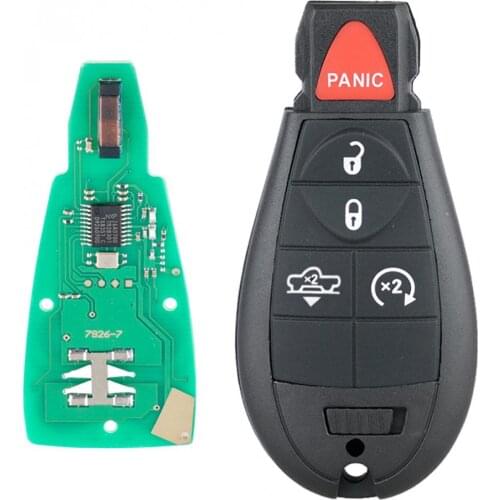 433MHz 5 Buttons Durable Remote Car Key Fob with Chip GQ4-53T for Dodge Ram 2013 2014 2015 2016 2017