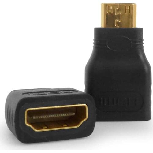 Adaptor Converter Mini HDMI Male Type C to HDMI Female Type A Conector HD TV