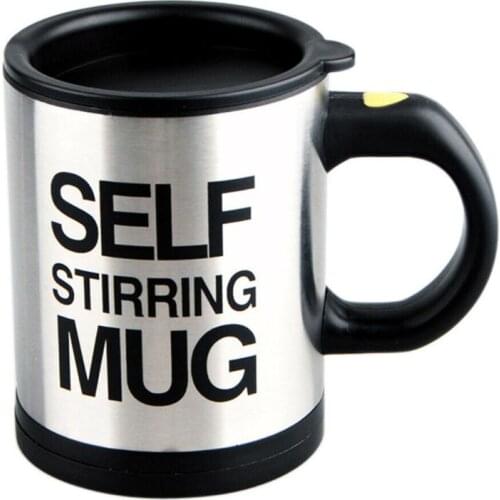 Electric Stainless Steel Auto Self Stirring Coffee Mug Magnetized Mixing Cup Dropship