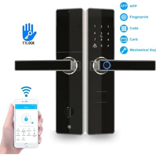 YOHEEN TTLock APP Bluetooth WiFi Security Electronic Smart Fingerprint Door Lock For Home, Office, Apartment, Airbnb