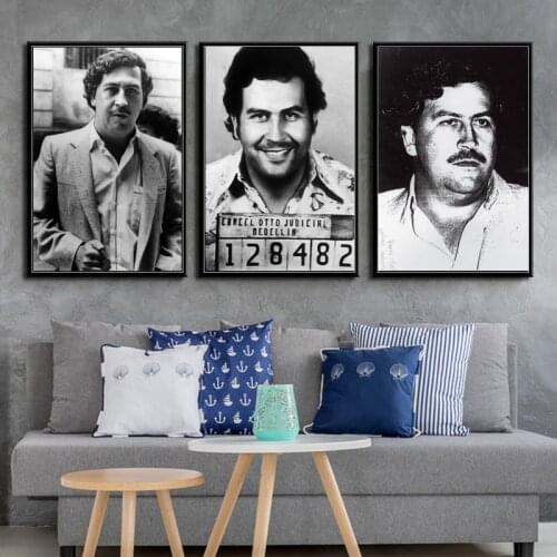 Pablo Escobar Character Legend Retro Vintage Poster And Prints Painting Wall Art Canvas Wall Pictures For Living Room Home Decor