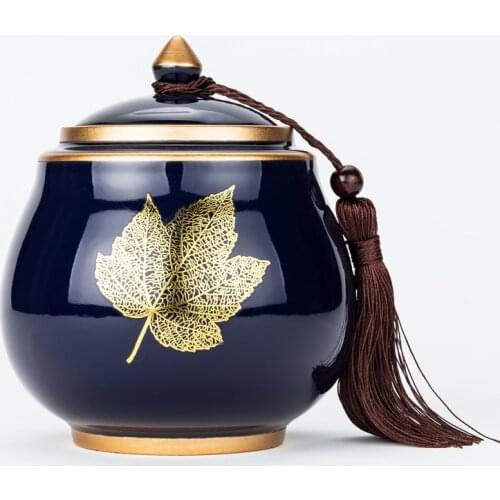 Chinese-style Ceramic Tea Cans Portable Travel Sealed Moisture-proof Storage Cans Simple Household Large Tea Storage Cans