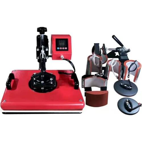 Multifunctional use tshirt printing 8 in 1swing away combo Sublimation machine