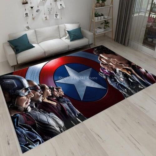 The Avengers Kids Play Mat Cartoon 100x160cm Washable Spiderman Carpet Living Room Hulk Thor Floor Carpet Rugs for Boys Bedroom