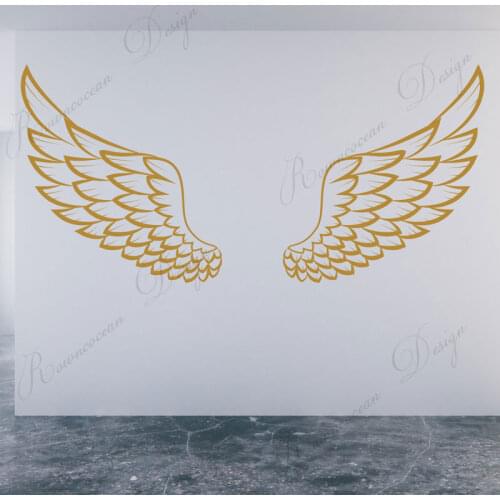Spread Angel Wings Wall Stickers Vinyl Art Home Decor Living Room Bedroom Decoration Bird God Decals Removable Room Murals 4301