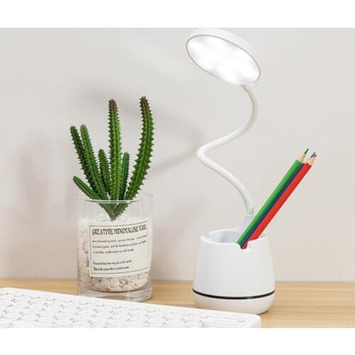 Table Lamp LED Flexo Desk Lamp Touch Dimming Bright Office Modern USB Rechargeable Eye Protect Reading Lamp Phone Pen Holder