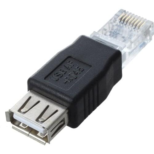 Female USB to Male RJ45 8P8C Adaptor Connector