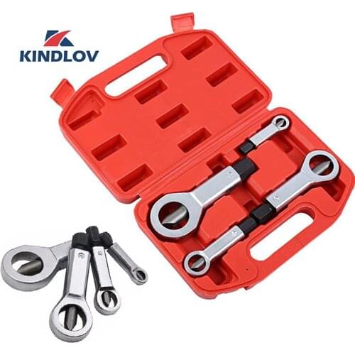 KINDLOV Nut Splitter Cracker Adjustable Heavy Duty Rust Resistant Hex Wrench Remove Cutter Extractor Tool Spanner Set Hand Tools