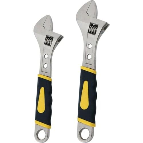 Large Opening Adjustable Spanner Universal Snap Grip Wrench Repair Hand Tool Clamp Body Equipp with Matching Hexagons