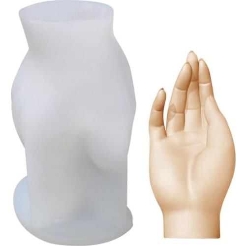 Hand Shape Silicone Mold Creative Gesture Scented Candle Wax Making Mould Home Decor Soap Resin Craft DIY