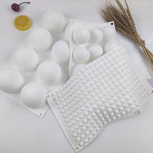 Silicone Mousse Cake Molds Small Round Ball Shaped Pudding Cake Bakeware Baking Tools 3D Bread Pastry Mould Baking Accessories