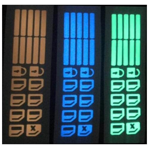 Car Door Window Luminous Button Sticker Lift Window Luminous Sticker For Hyundai Elantra Accent Tucson i40 Veloster IX35 Solaris