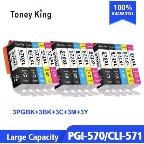 Toney king new 5 Color Compitalbe for Canon PGI 570 CLI 571 XL Ink Cartridge For canon Pixma MG5750 MG5751 MG5752 MG5753 MG6850