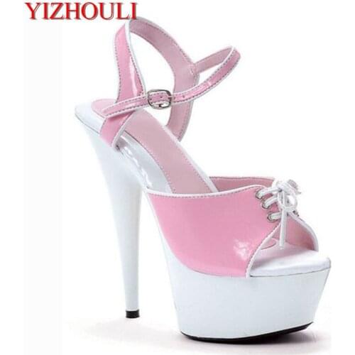 Sweet Princess Style 15cm Open Toe High Heel Platform Shoes, Sandals, Pole Dance / Model / Wedding Shoes