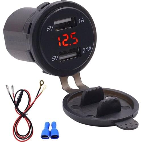 Universal USB Car Charger 3.1A Dual USB Vehicle-mounted Mobile Phone Charger DC12-24V Charger Adapter Power Socket