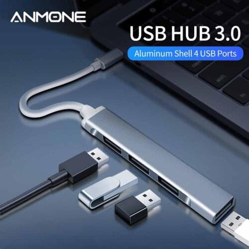 Usb Hub 4 Port Otg Usb C 3.0 Splitter For Lenovo Xiaomi Macbook Pro Charge Data Transfer Metal Cable Extender for Usb Devices