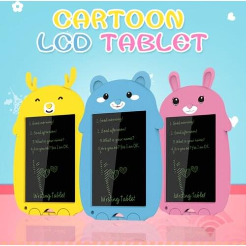8.5inch Cartoon Handwriting LCD Tablet for Parent-Child Interaction Easy Writing Painting Pen with One Key Erase & Protection
