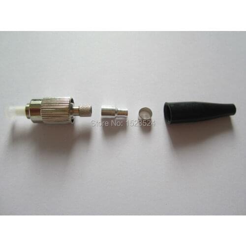 100pcs/lot 3mm FC/UPC Polish Single-mode Simplex Fiber Optic Connector with Zirconia Ferrule