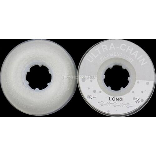 2 Pcs High Strength Dental Orthodontics Rubber Spool Elastic Ultra Power Chains Transparent Color Long Size Dentist Materials