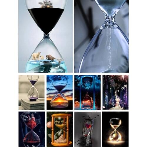 Sand Clock Diy 5D Diamond Painting Full Square and Round Embroidery Mosaic Kit Cross Stitch Wall Art Handmade Home Decor Gifts