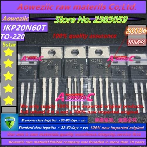 Aoweziic 2018+ 100% new imported original IKP20N60T K20T60 TO-220 field effect tube 20A 600V