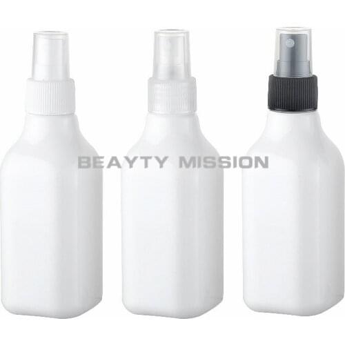 BEAUTY MISSION 200ml X 24 makeup spray white square bottle pump, 200cc empty cosmetic packaging containers ,perfume spray bottle